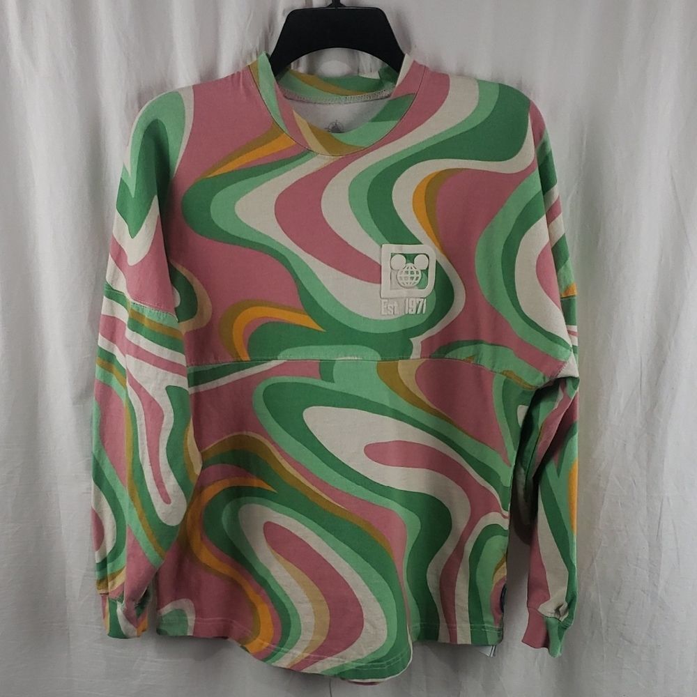 Walt Disney World Women's XS Spirit Jersey Retro Long Sleeve Shirt